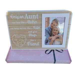 Only an Aunt Like a Mother Photo Frame Plaque Gift New In Box